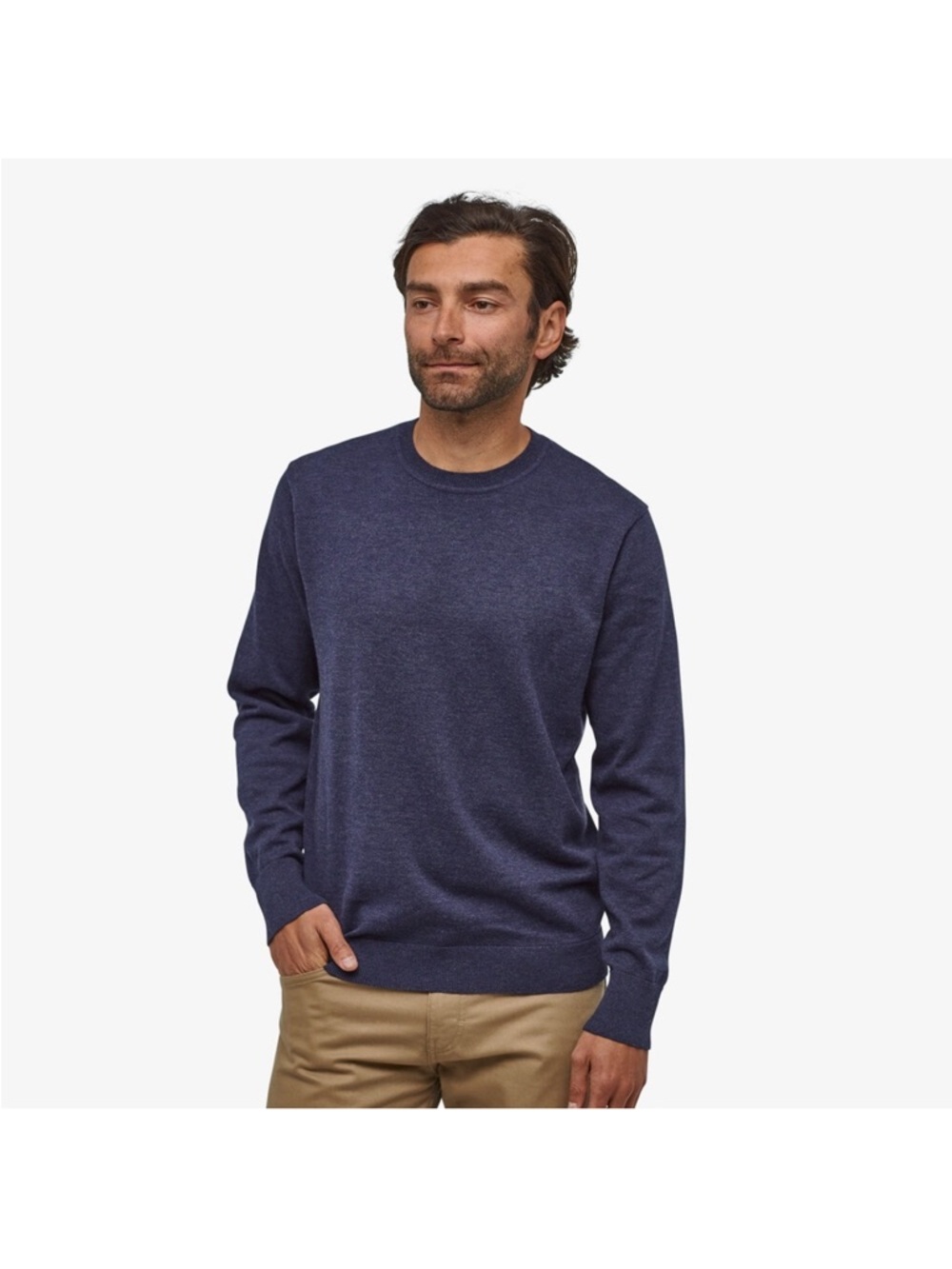 Patagonia Yewcrag Crew Sweater in Navy